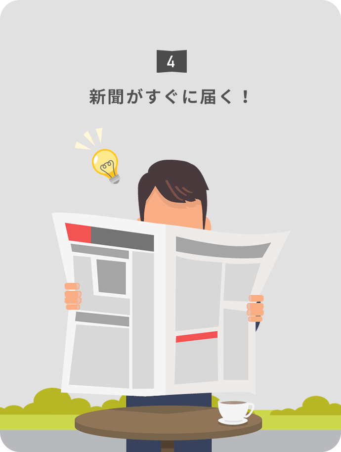 新聞が届く